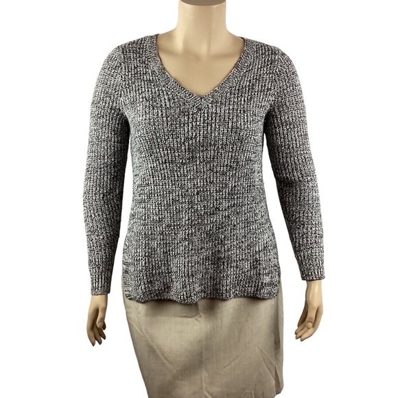 Torrid Marled V-Neck Sweater Size L Gray - Picture 1 of 7